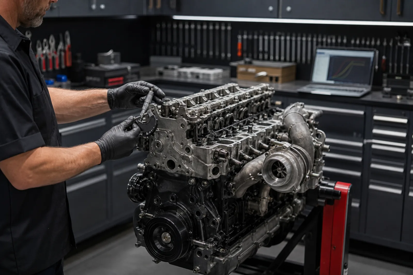 Régebbi Mercedes dízel tuning motor építése