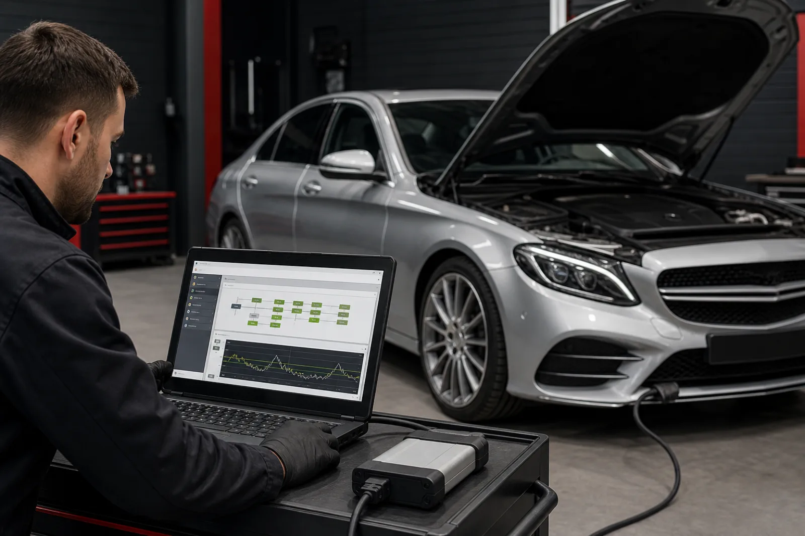 Mercedes XENTRY gyári diagnosztika a dKRAFT műhelyben